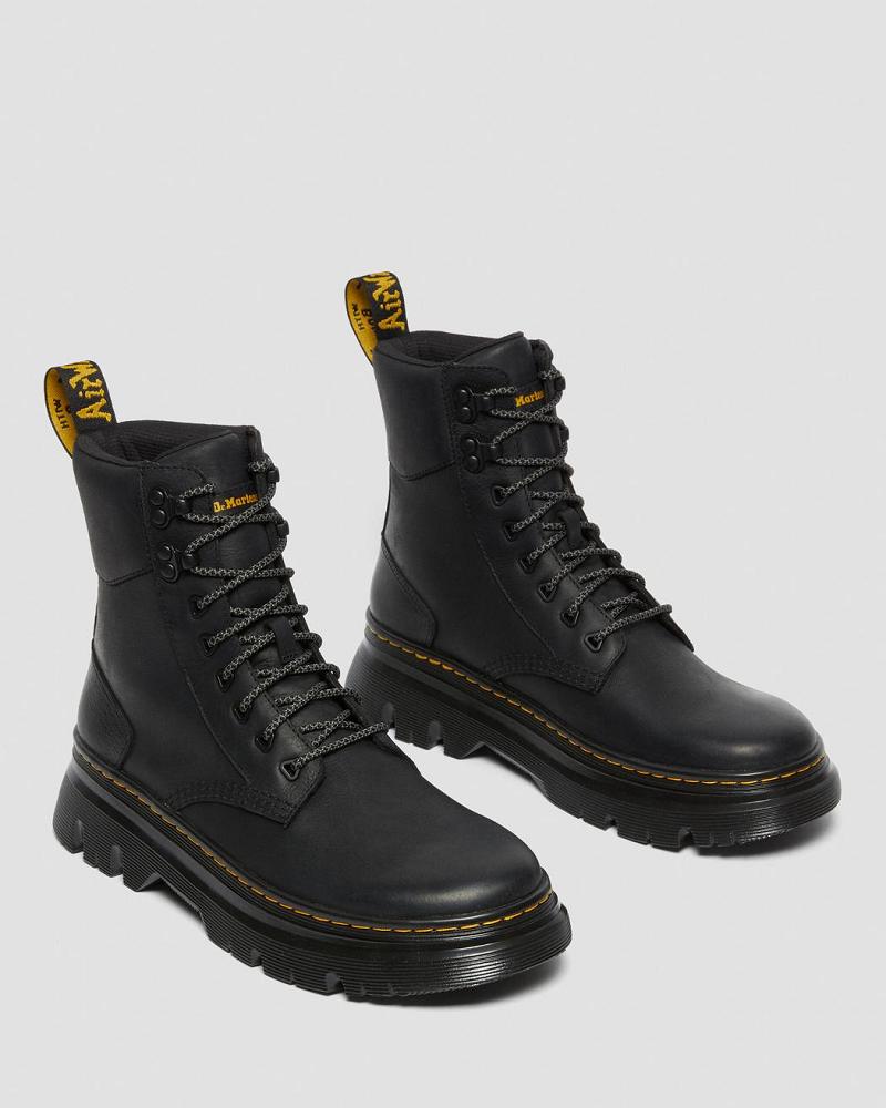 Black Women's Dr Martens Tarik Wyoming Leather Utility Boots | CA 270EBC